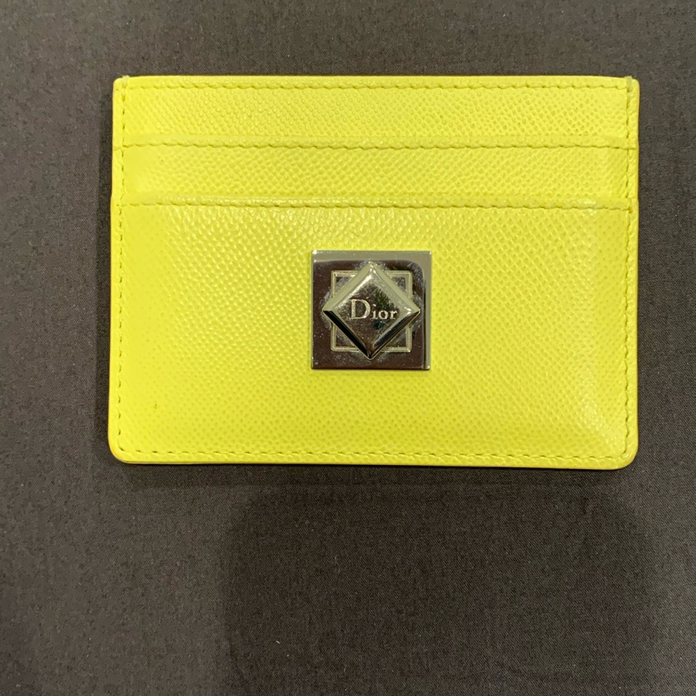 Christian Dior Yellow Cardholder